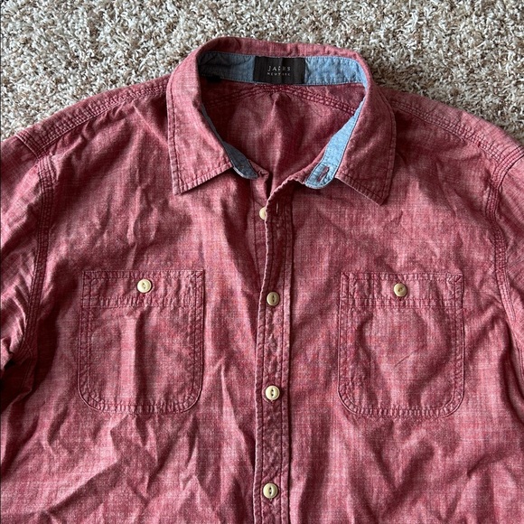 Men's Jachs New York Red Button-Down Shirt | Red Button Down Shirt - Picture 2 of 9